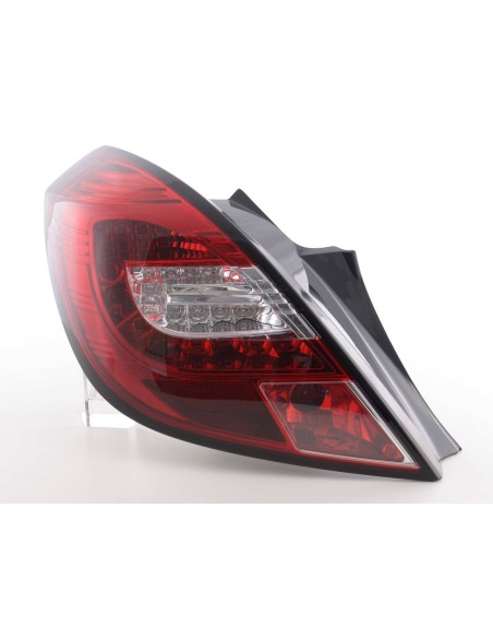 Set di luci posteriori a LED Opel Corsa D 3 porte 06-10 rosso / trasparente