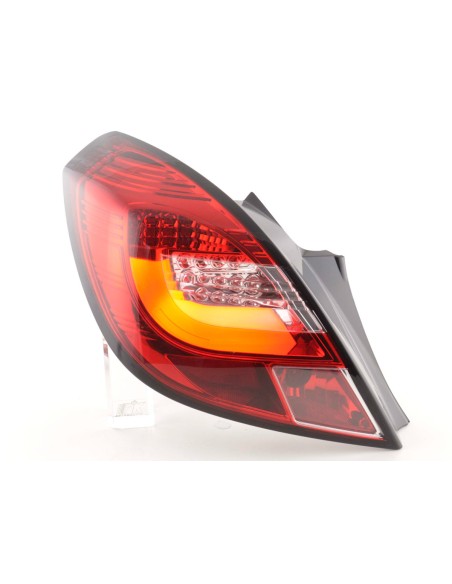 Set di luci posteriori a LED Opel Corsa D 3 porte 06-10 rosso / trasparente
