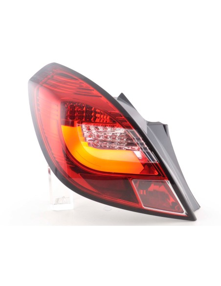 Set di luci posteriori a LED Opel Corsa D 3 porte 06-10 rosso / trasparente