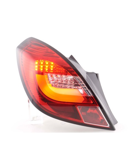 Set di luci posteriori a LED Opel Corsa D 3 porte 06-10 rosso / trasparente