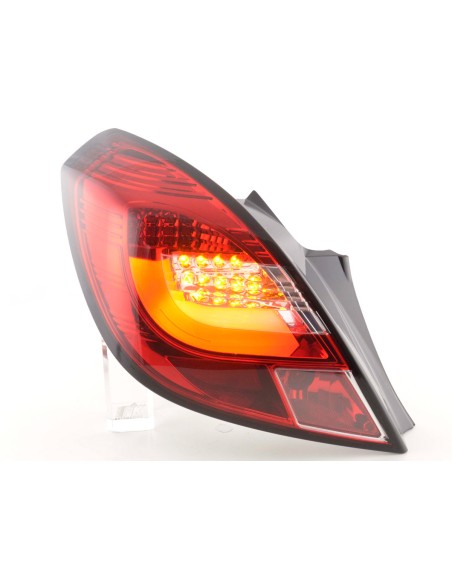 Set di luci posteriori a LED Opel Corsa D 3 porte 06-10 rosso / trasparente
