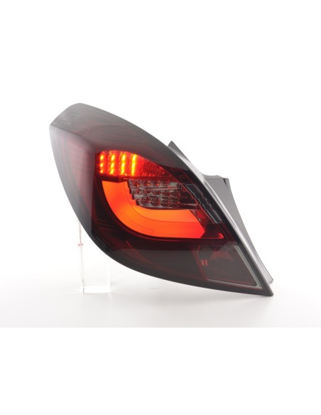 Set di luci posteriori a LED Opel Corsa D 3 porte. 06-10 rosso / nero