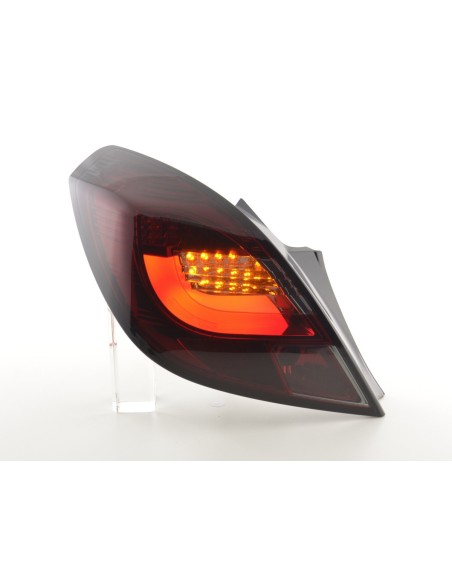Set di luci posteriori a LED Opel Corsa D 3 porte. 06-10 rosso / nero