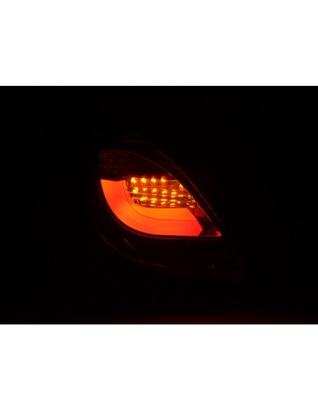 Set di luci posteriori a LED Opel Corsa D 3 porte. 06-10 rosso / nero