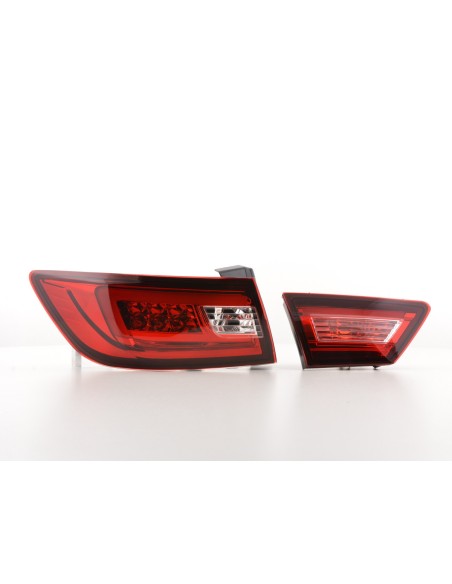 Fanali posteriori a LED set Renault Clio 4 (X98) dal 2012 rosso / trasparente