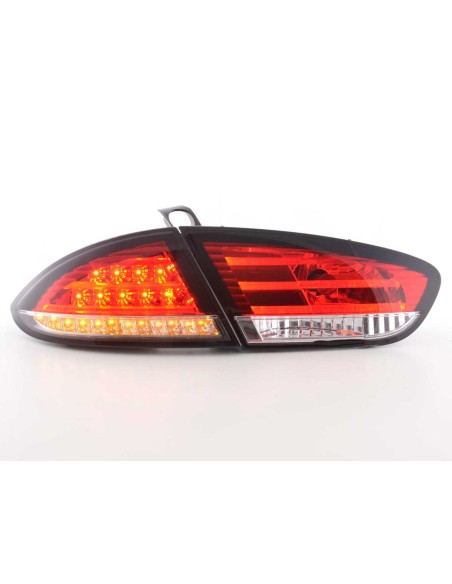 Fanali posteriori a LED set Seat Leon tipo 1P 09-12 rosso / trasparente