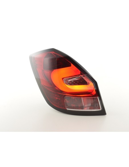 Fanali posteriori a LED set Skoda Fabia 5 porte dal 2007 trasparente / rosso