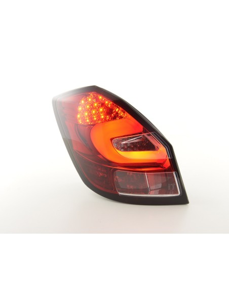 Fanali posteriori a LED set Skoda Fabia 5 porte dal 2007 trasparente / rosso