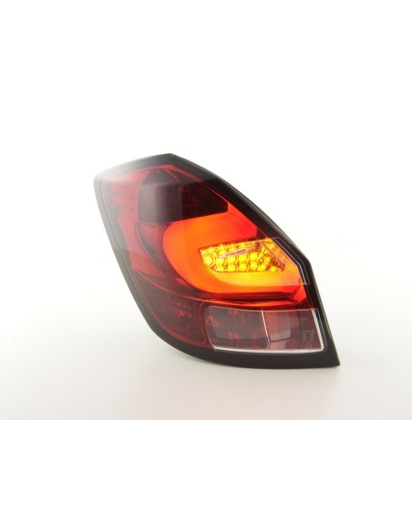 Fanali posteriori a LED set Skoda Fabia 5 porte dal 2007 trasparente / rosso