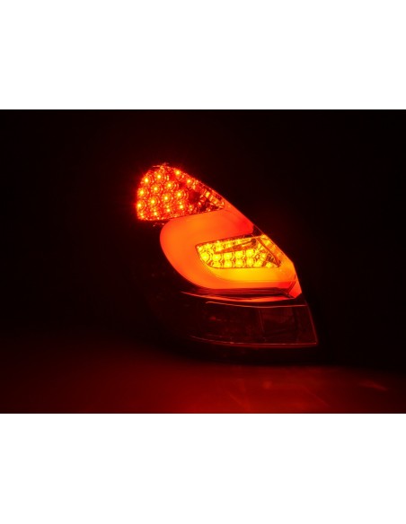 Fanali posteriori a LED set Skoda Fabia 5 porte dal 2007 trasparente / rosso
