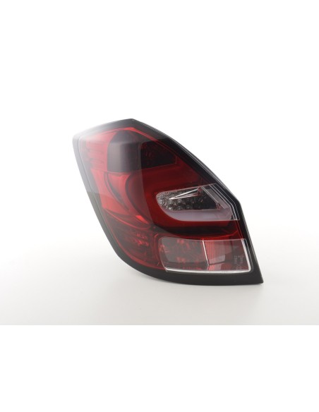 Fanali posteriori a LED set Skoda Fabia 5 porte dal 2007 trasparente / rosso