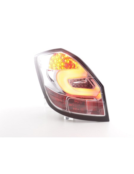 Fanali posteriori a LED set Skoda Fabia 5J 5 porte. 07-10 cromato
