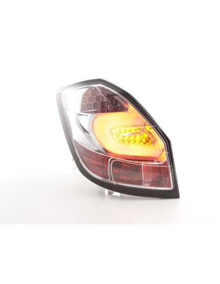 Fanali posteriori a LED set Skoda Fabia 5J 5 porte. 07-10 cromato