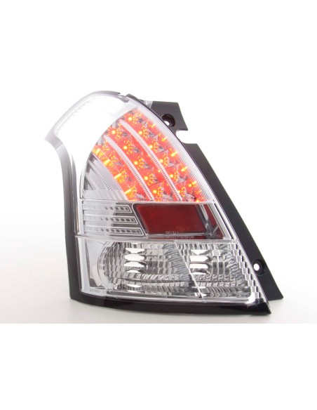 Fanali posteriori a LED set Suzuki Swift 04-10 cromo