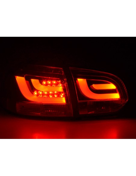 Fanali posteriori a LED set VW Golf 6 tipo 1K 2008-2012 rosso / trasparente