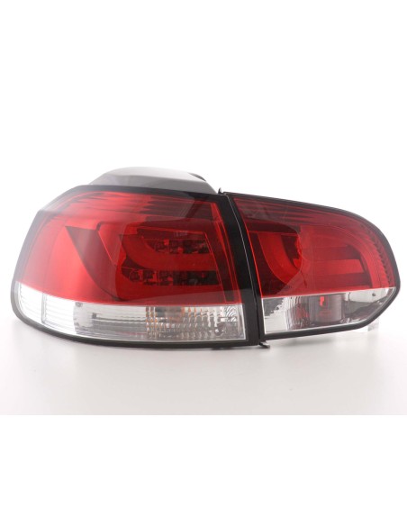 Fanali posteriori a LED set VW Golf 6 tipo 1K 2008-2012 rosso / trasparente