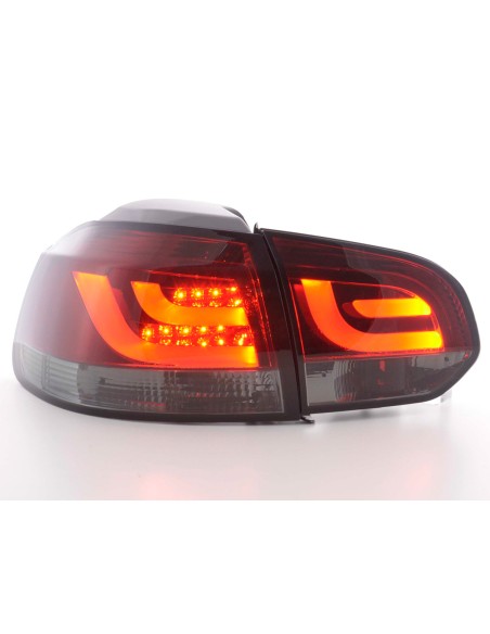 Fanali posteriori a LED set VW Golf 6 tipo 1K 2008-2012 rosso / nero