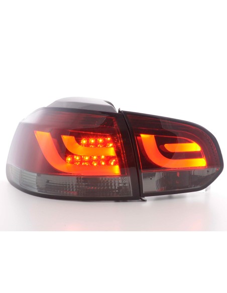 Fanali posteriori a LED set VW Golf 6 tipo 1K 2008-2012 rosso / nero