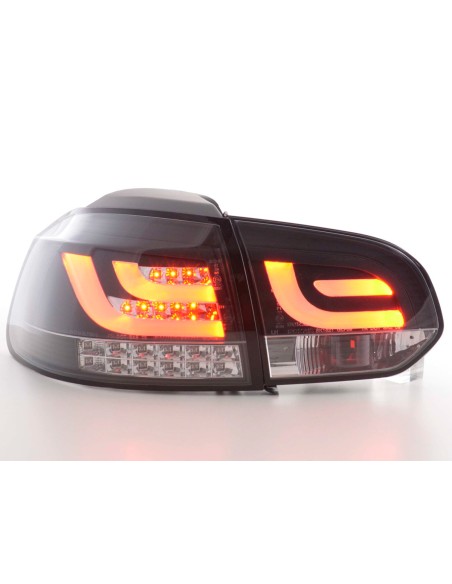 Fanali posteriori a LED set VW Golf 6 tipo 1K dal 2008 al 2012 neri con indicatori LED