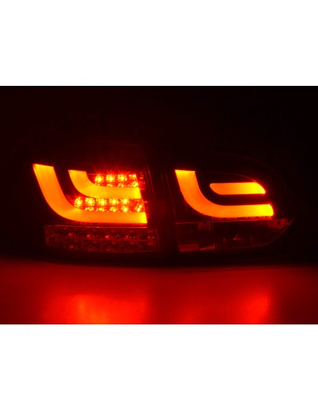 Fanali posteriori a LED set VW Golf 6 tipo 1K dal 2008 al 2012 neri con indicatori LED