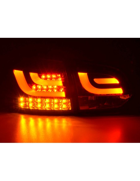 Fanali posteriori a LED set VW Golf 6 tipo 1K dal 2008 al 2012 neri con indicatori LED