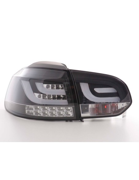 Fanali posteriori a LED set VW Golf 6 tipo 1K dal 2008 al 2012 neri con indicatori LED