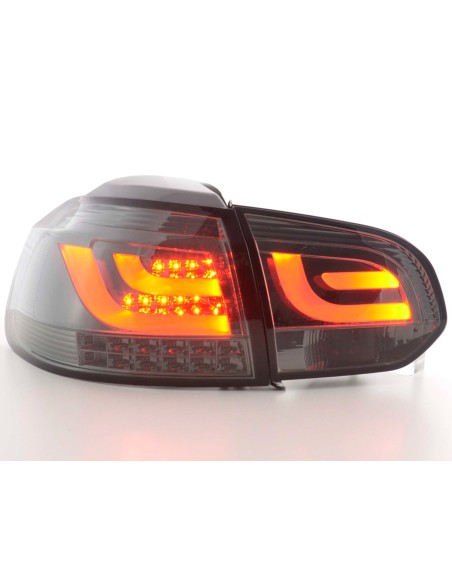 Fanali posteriori a LED set VW Golf 6 tipo 1K 2008-2012 nero con indicatori LED