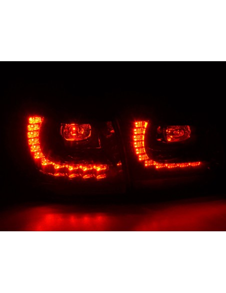 Fanali posteriori a LED set VW Golf 6 tipo 1K 2008-2012 rosso / aspetto GTI trasparente