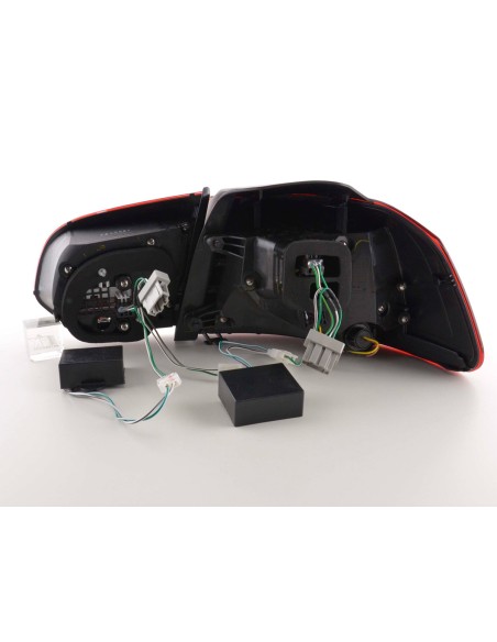Fanali posteriori a LED set VW Golf 6 tipo 1K 2008-2012 rosso / aspetto GTI trasparente