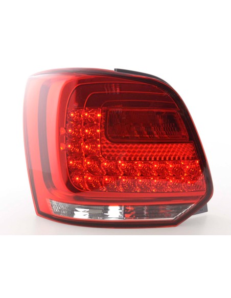 Set di luci posteriori a LED VW Polo 6R del 2009 trasparente / rosso