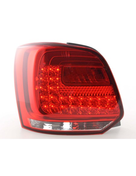 Set di luci posteriori a LED VW Polo 6R del 2009 trasparente / rosso