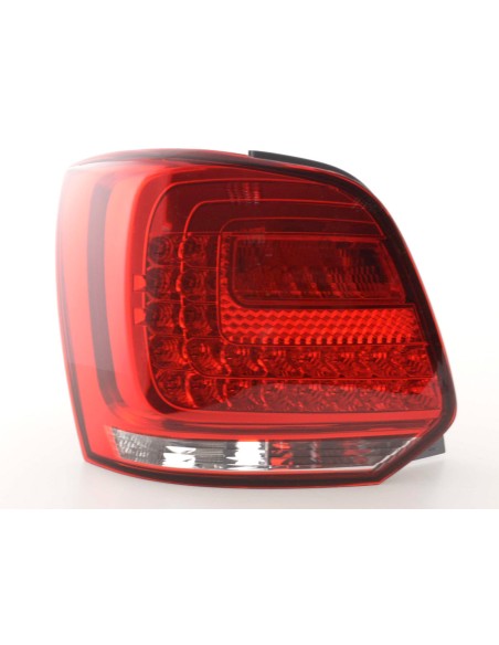 Set di luci posteriori a LED VW Polo 6R del 2009 trasparente / rosso
