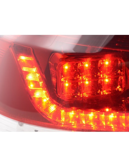 Fanali posteriori a LED set VW Golf 6 tipo 1K 2008-2012 trasparente / rosso per guida a destra