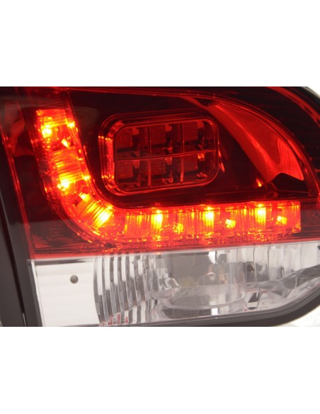 Fanali posteriori a LED set VW Golf 6 tipo 1K 2008-2012 trasparente / rosso per guida a destra