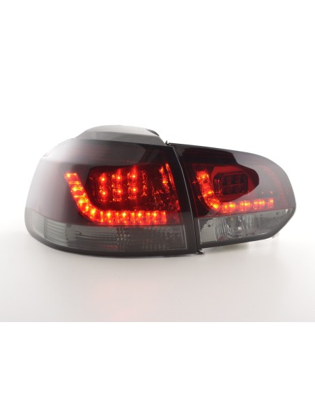 Fanali posteriori a LED set VW Golf 6 tipo 1K 2008-2012 rosso / nero per guida a destra