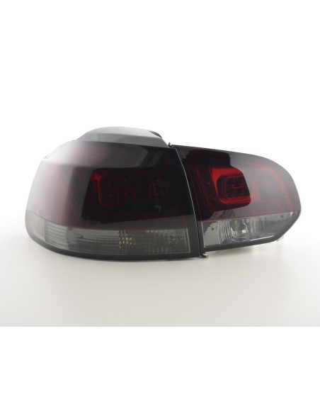 Fanali posteriori a LED set VW Golf 6 tipo 1K 2008-2012 rosso / nero per guida a destra