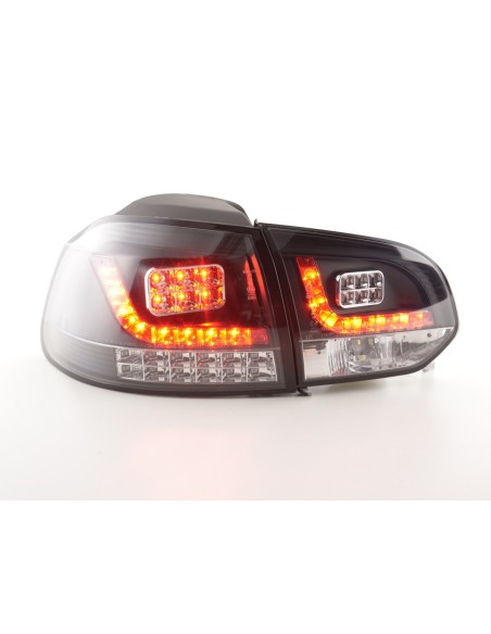 Fanali posteriori a LED set VW Golf 6 tipo 1K 2008-2012 nero con indicatori LED per guida a destra
