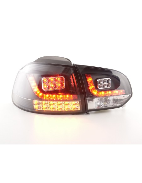 Fanali posteriori a LED set VW Golf 6 tipo 1K 2008-2012 nero con indicatori LED per guida a destra