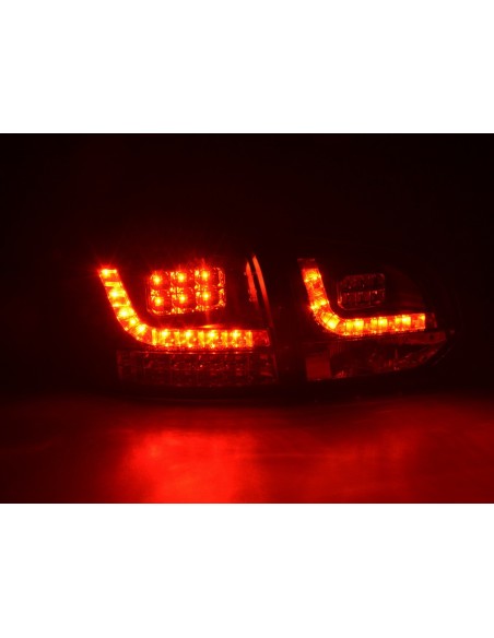Fanali posteriori a LED set VW Golf 6 tipo 1K 2008-2012 nero con indicatori LED per guida a destra
