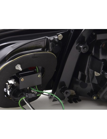 Fanali posteriori a LED set VW Golf 6 tipo 1K 2008-2012 rosso / trasparente con indicatori LED per guida a destra