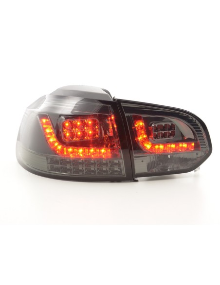 Fanali posteriori a LED set VW Golf 6 tipo 1K 2008-2012 nero con indicatori LED per guida a destra