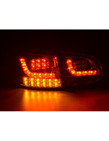 Fanali posteriori a LED set VW Golf 6 tipo 1K 2008-2012 nero con indicatori LED per guida a destra