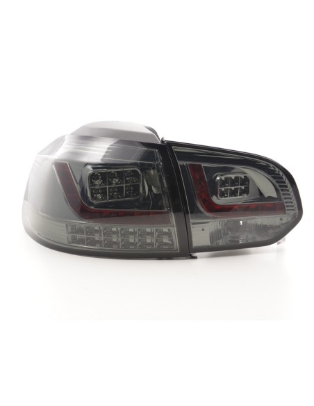 Fanali posteriori a LED set VW Golf 6 tipo 1K 2008-2012 nero con indicatori LED per guida a destra