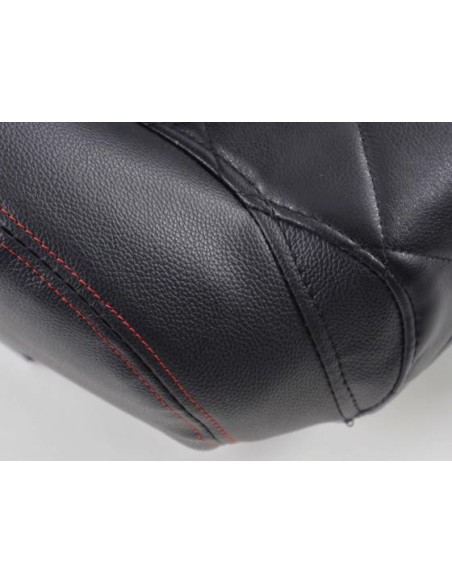 Sedili sportivi FK Sedili semigusci automatici Set in pelle sintetica Detroit con binari di scorrimento neri