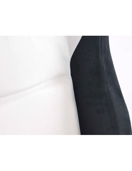 Sedili sportivi FK Seggiolini auto semiguscio Set Columbus pelle sintetica bianco / nero con binari di scorrimento