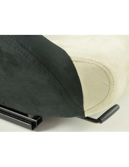 FK sedili sportivi sedili semiguscio auto Set Columbus pelle sintetica beige / nero con binari di scorrimento