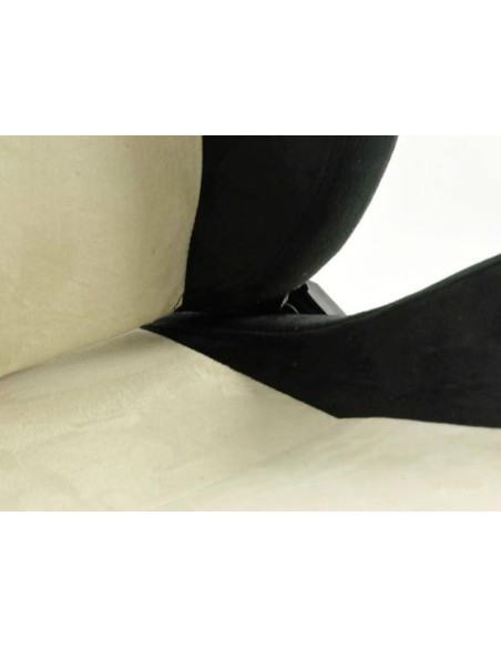 FK sedili sportivi sedili semiguscio auto Set Columbus pelle sintetica beige / nero con binari di scorrimento