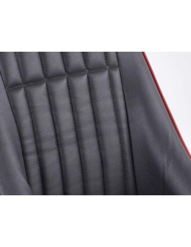 FK Oldtimersitze Sedili avvolgenti per auto Set Montgomery in un look retrò nero / rosso