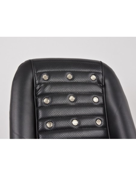 FK Oldtimersitze Sedili avvolgenti per auto Set Classic 1 pelle artificiale nera senza poggiatesta senza binari di scorrimento