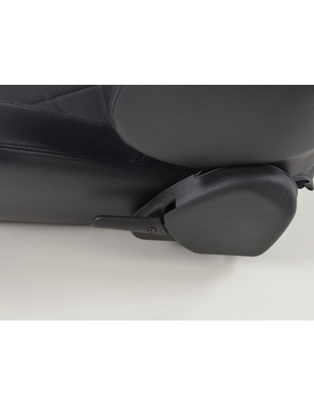 FK sedili sportivi set di sedili semiguscio per auto in pelle sintetica nera con riscaldamento e massaggio